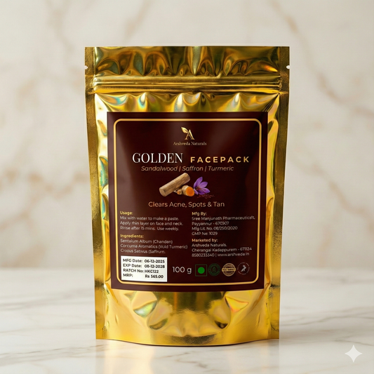 Golden Glow Face Pack (Haldi-Kumkum-Chandan) 100 g