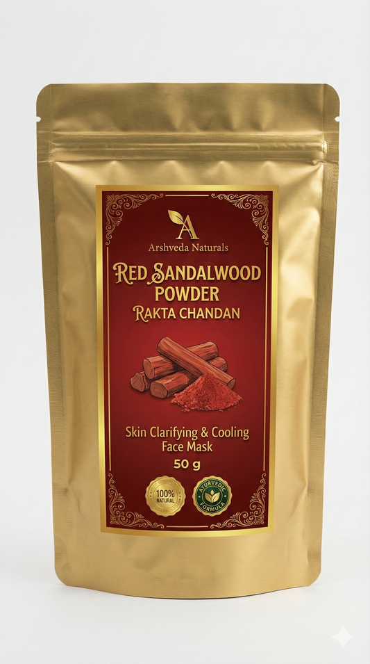 Pure Red Sandalwood Powder (Rakta Chandana) | Anti-Acne & Blemish Clear